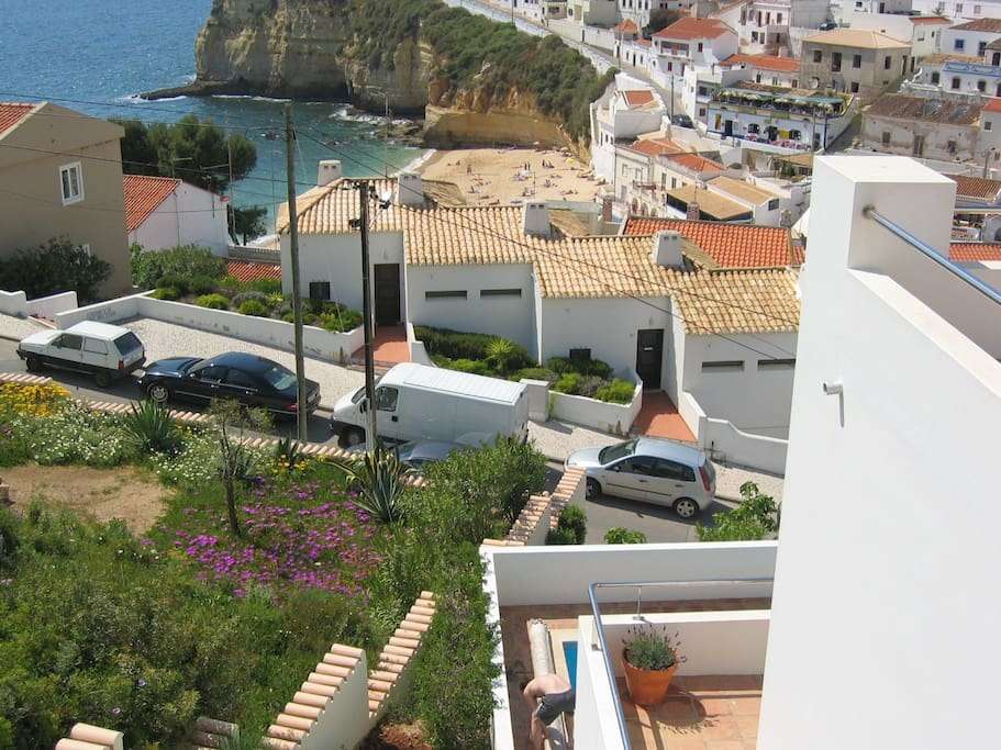 Blick von einer Terrasse Ferienhaus Casa Cubo Carvoeiro Algarve Portugal Seaview